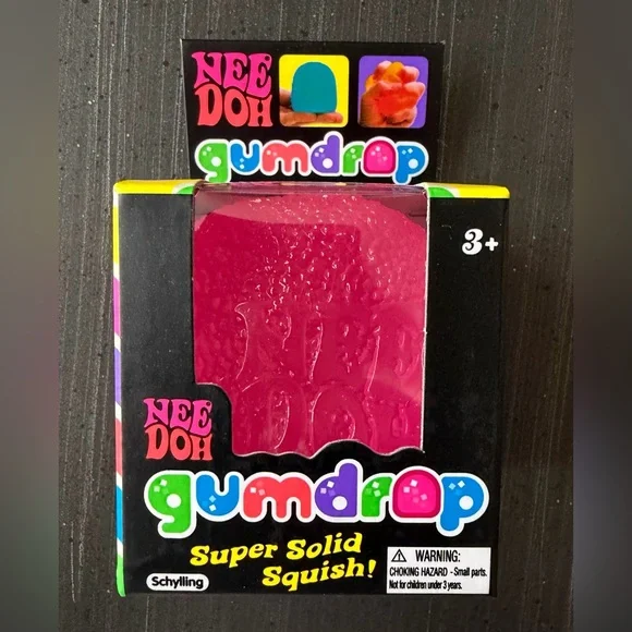 NeeDoh Gumdrop Super Solid Squish! - Pink - Picture 1 of 3